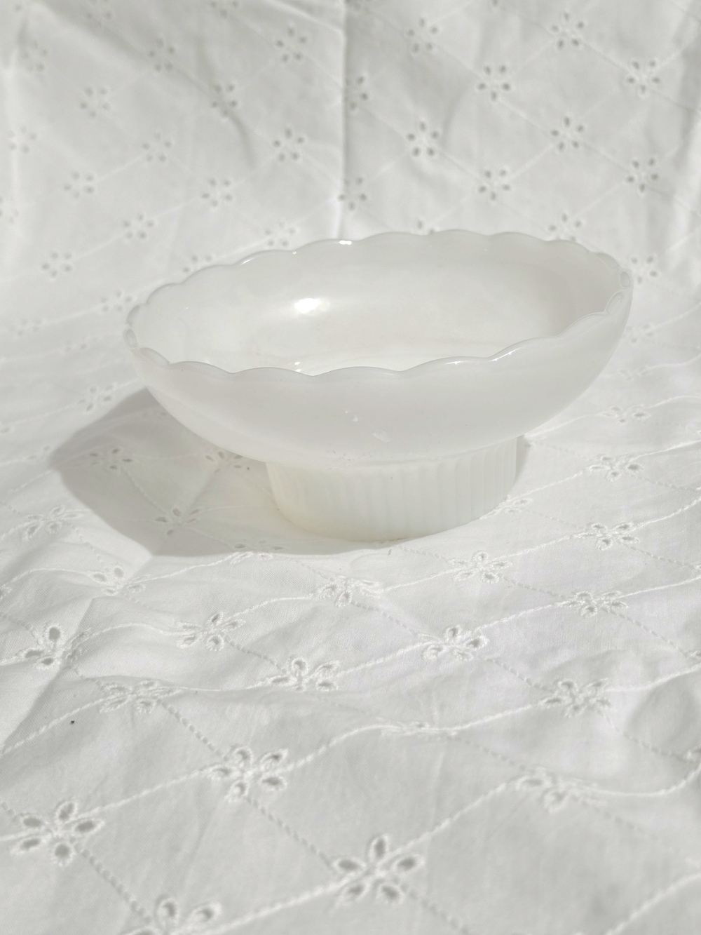 VTG. EO Brody M2000 Milk Glass Candle Holder/Vase/Candy Dish  Ex. VTG. Condition